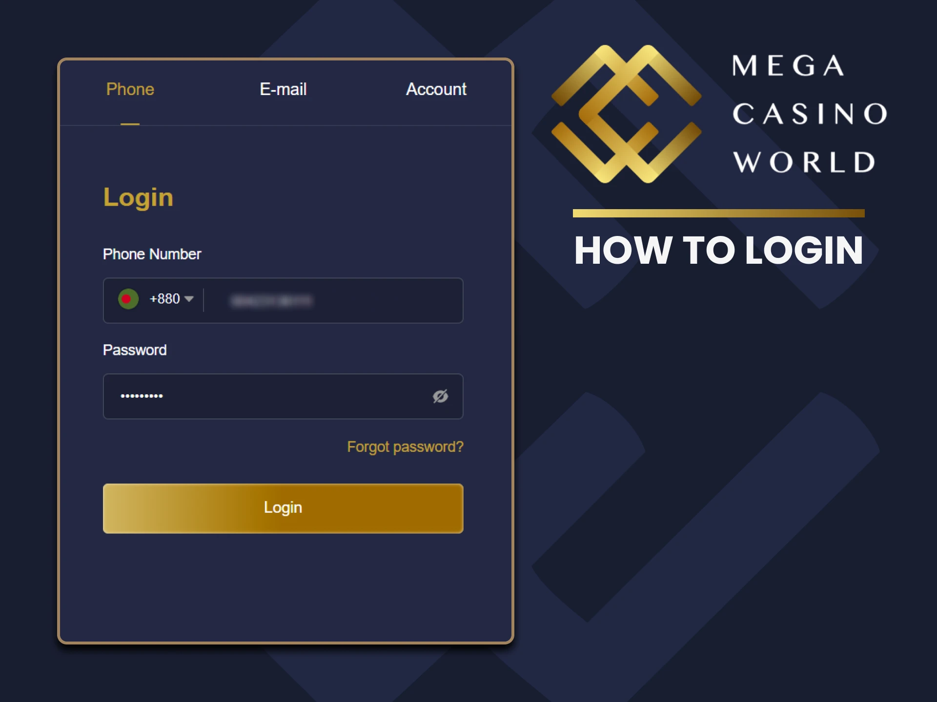 Use the Login button to log in to your MCW account.