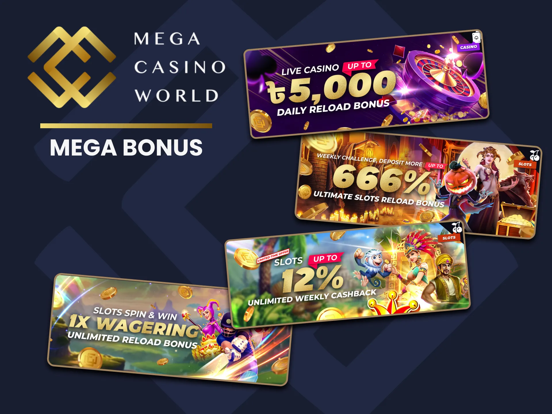 Enjoy the Mega Bonus on Slot Games at MCW.