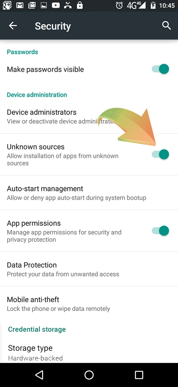 To download MCW app, allow installation from unknown sources.