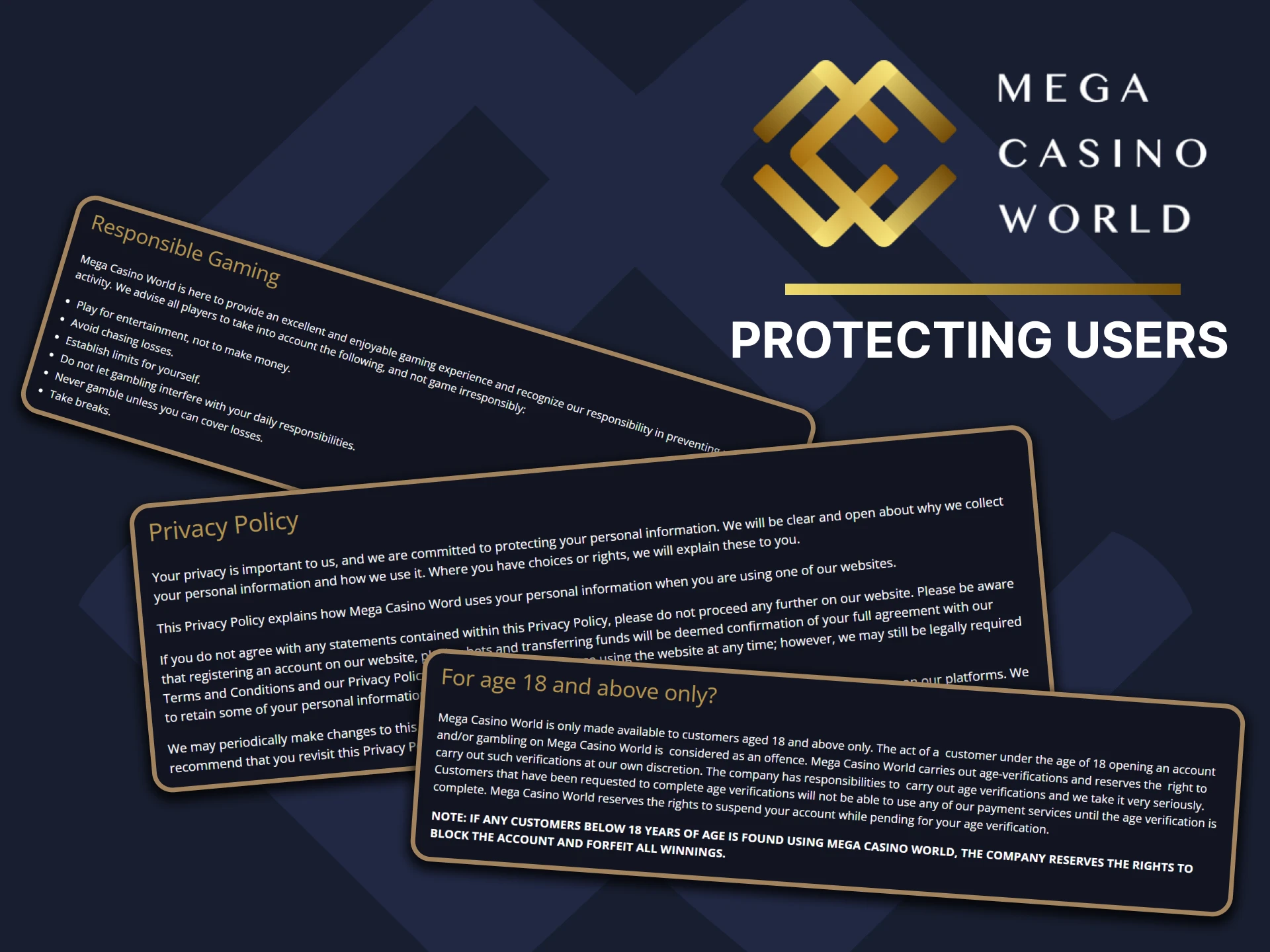 See how Mega Casino World protects its users.